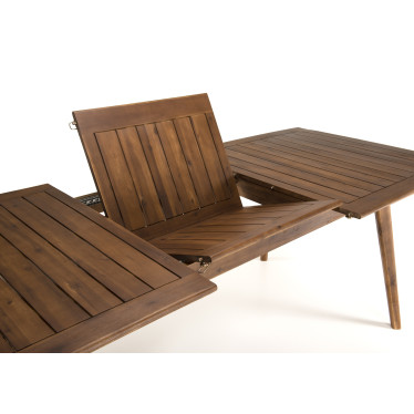 Table de jardin extensible 180/240x100cm en bois d'acacia Marrakech