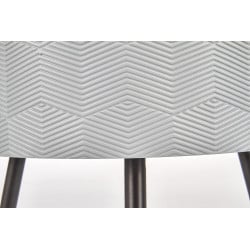Table basse ronde avec rangement grise avec pieds en acier noir Canopée