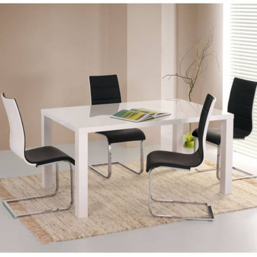 Chaise blanche et noire Reva