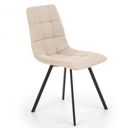 Chaise de salle à manger beige avec pieds en acier noir Ottawa - Chaises - So Inside