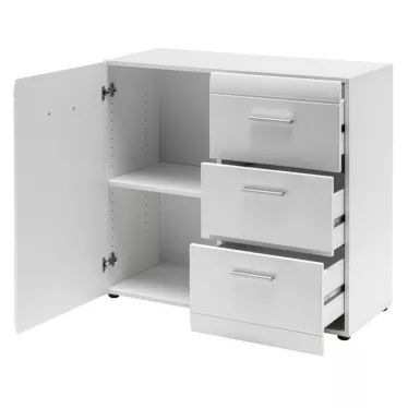 Bahut laque blanc 96x86x40cm Alama