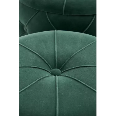 Poufs gigognes en velours vert foncé avec base en acier doré ECHO