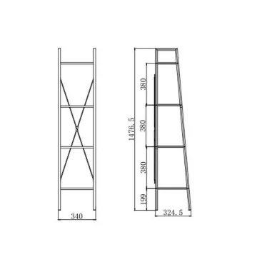 Etagère Échelle Design Chêne et Noir - Rangements - So-Inside.com