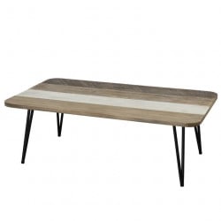 Table basse bois massif rectangulaire Alice