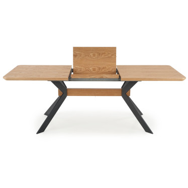 Table à manger rectangulaire extensible avec allonges papillon intégrées Ogma