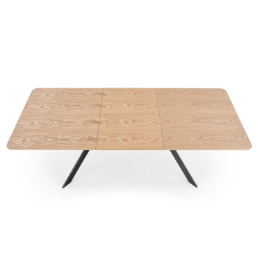 Plateau rectangulaire rallongé bois clair grande table salle à manger Ogma