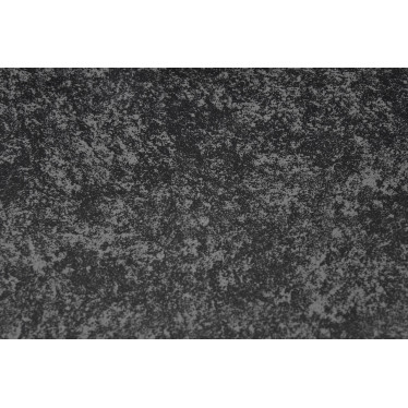 Table de salle à manger rectangulaire avec plateau en verre et pied central en métal gris MARICA