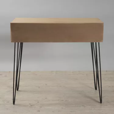 Console vintage métal et bois 2 tiroirs Murgo