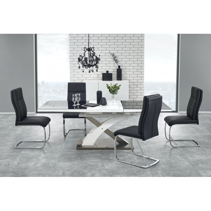 Table a manger noire et blanche design Cesar