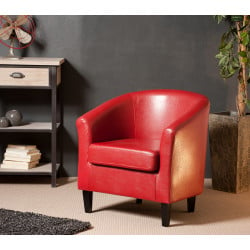 Fauteuil cabriolet rouge mana