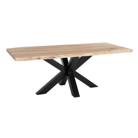 Table industrielle bois massif 200x98cm Sibil