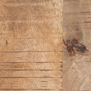 Table de repas industrielle en bois massif et pieds métal U Edern