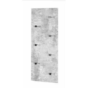 Vestiaire mural design effet béton 7 crochets chromés Grey - So Inside