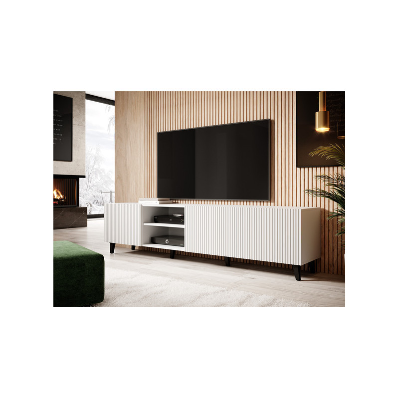 Meuble TV design blanc 200...