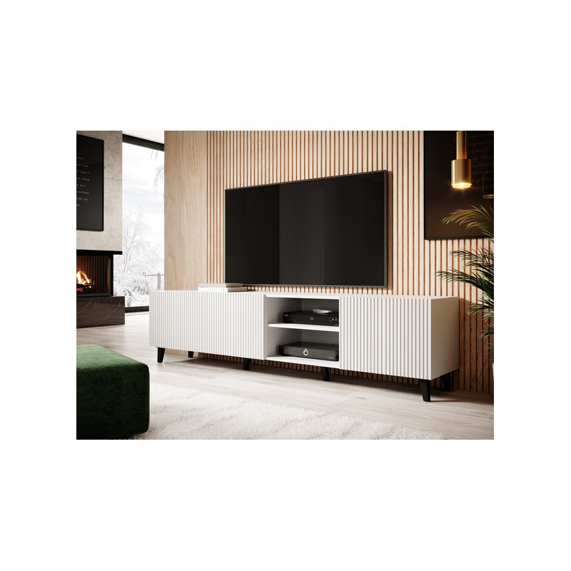 Meuble TV design blanc 200...