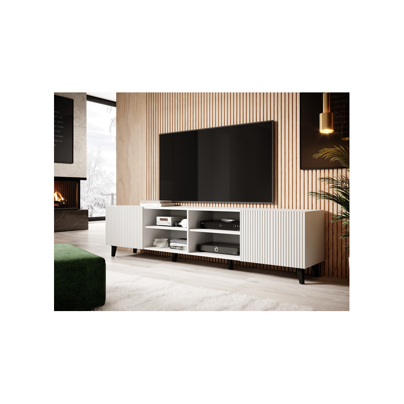Meuble TV design blanc 200...