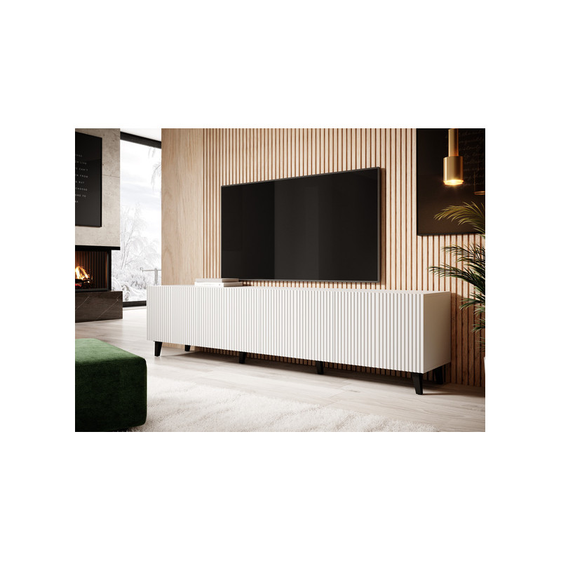 Meuble TV design blanc 200...
