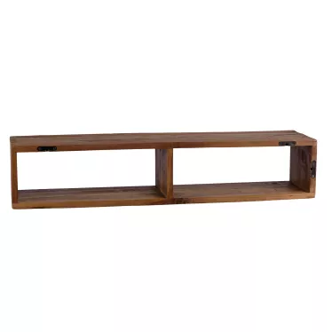 Etagère murale fine 2 niches teck recyclé Silas