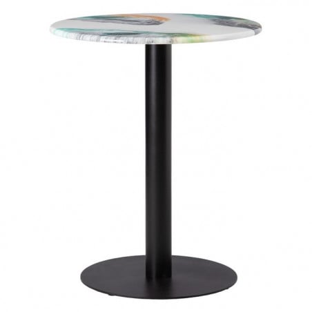 Table bistrot ronde multicolore 59cm