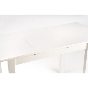 Table de salle à manger blanche avec rallonge intégrée 100 - 138 cm