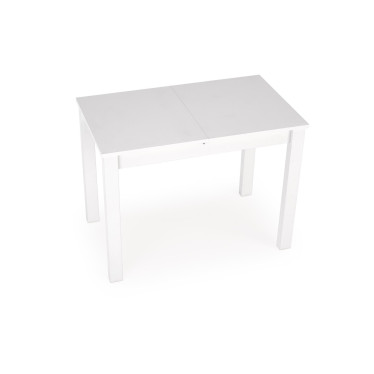 Table de salle à manger blanche avec rallonge intégrée 100 - 138 cm