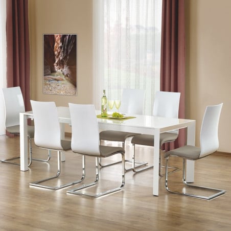 Table à manger extensible blanc laqué Mike - Tables à manger - So Inside