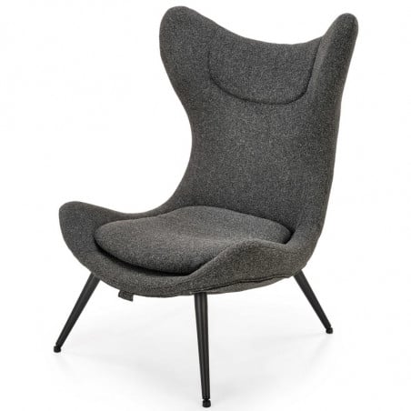 Fauteuil lounge contemporain en tissu gris FRAGAN - Fauteuils - So Inside