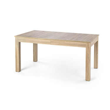 Table à manger rectangulaire fixe Aude, finition bois chêne sonoma