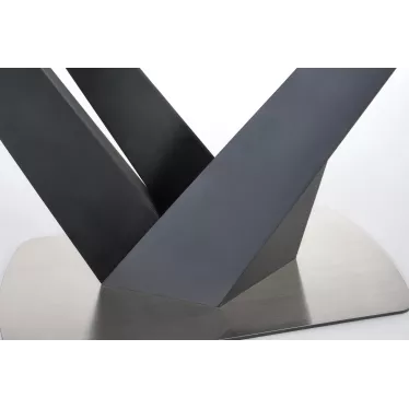 Table de salle à manger rectangulaire avec rallonge et pied central