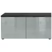 Banc à chaussures design façade verre gris Artom