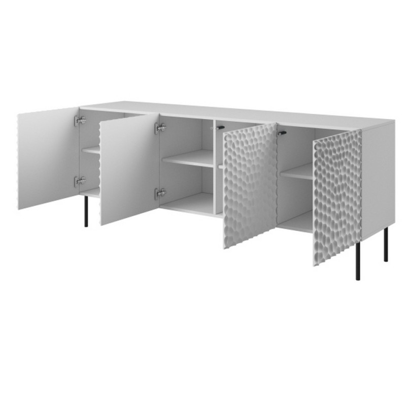 Buffet bas design blanc mat...