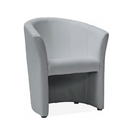 Fauteuil cabriolet confort écocuir gris Tisso - Fauteuils - So Inside