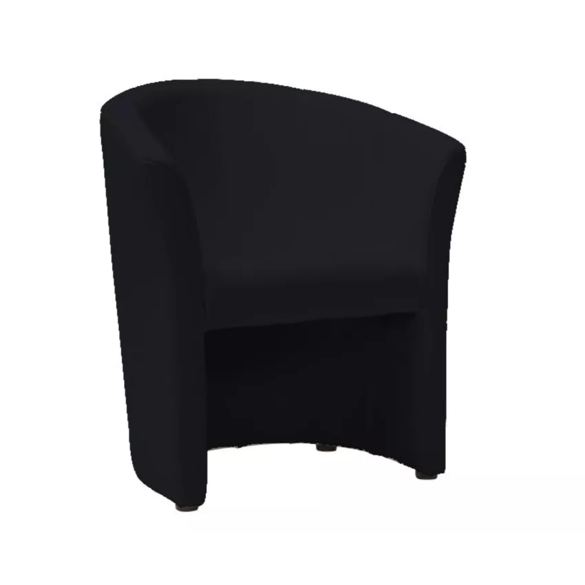 Fauteuil design confort écocuir noir Tisso