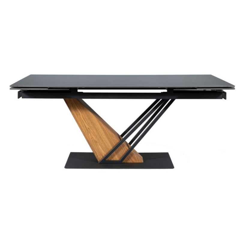 Table design extensible métal & effet marbre Viro