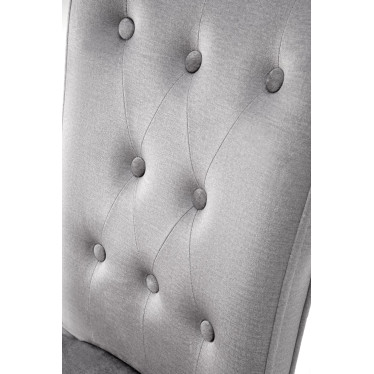 Fauteuil Relax En Bouleau Avec Repose-pieds Réglable - Moderne, Capitonné Velours Gris Foncé - Charge 120 Kg