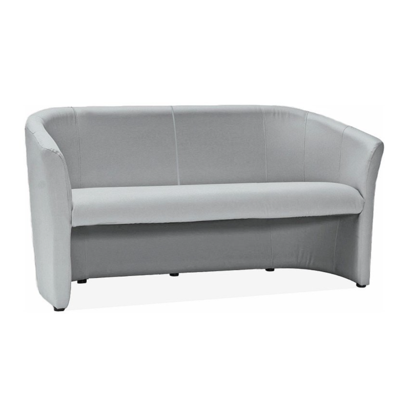 Canapé cabriolet 3 places écocuir gris Tisso