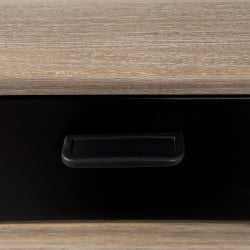 Table basse design industriel noir et bois Olana