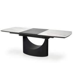 Table à manger extensible céramique style marbre 160cm Pava
