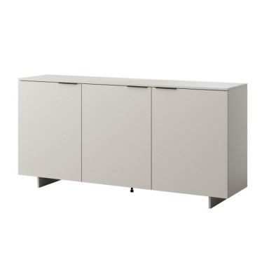 Buffet bas de 180cm - 3 portes - beige mat - Jude
