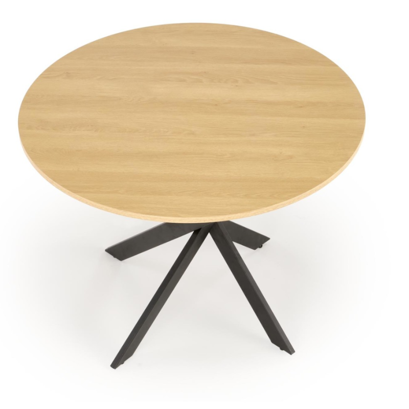 Table à manger ronde EDGAR plateau en chêne 2