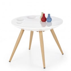 Table d'appoint design scandinave ronde Narvik