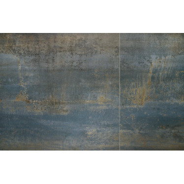Table à manger extensible aspect marbre bleu 180 - 230 cm Micka