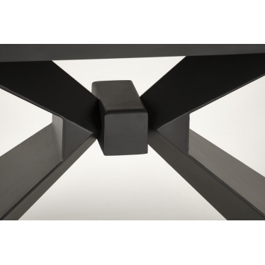 Table à manger extensible aspect marbre bleu 180 - 230 cm Micka