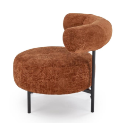 Chaise retro ronde en tissu...