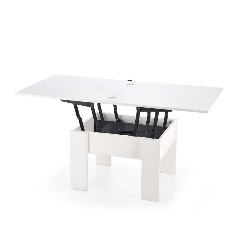 Table basse extensible blanche Wink 80x80cm
