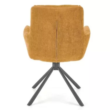 Chaise Design Pivotante en Tissu Jaune avec accoudoirs - Edge