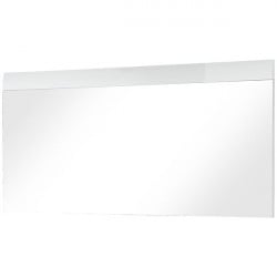 Grand miroir blanc laqué 134 x 63cm Alama