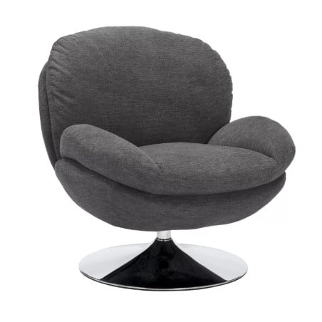 Fauteuil pivotant vintage gris foncé Noche - Fauteuils - So Inside