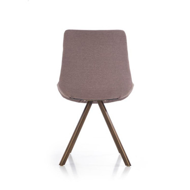 Chaise design bronze et tissu Mick