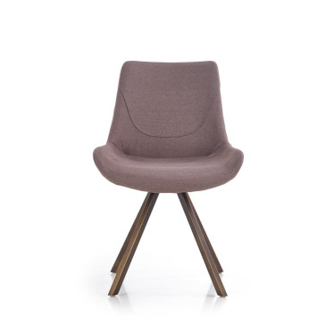 Chaise design bronze et tissu Mick